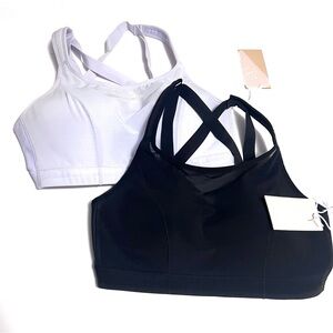 POPFLEX Superbra Black Lavender Bundle Adjustable straps built in padding SIZE M